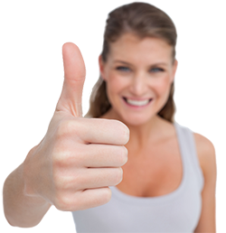 250px out of focus woman thumbs up shutterstock_92392138
